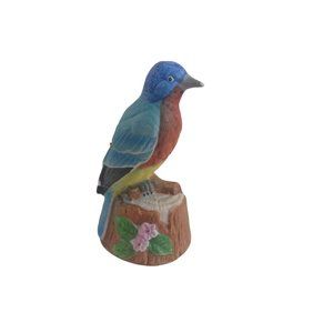 Vintage Jasco Ceramic Blue Bird 4.5" x 2.25" Bell Taiwan 1970's Collectible